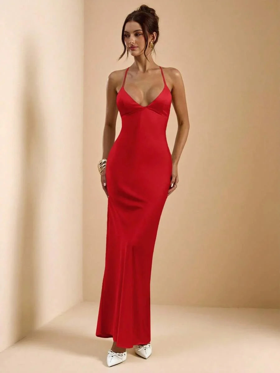 Sélisse – Satin Mermaid Maxi Dress
