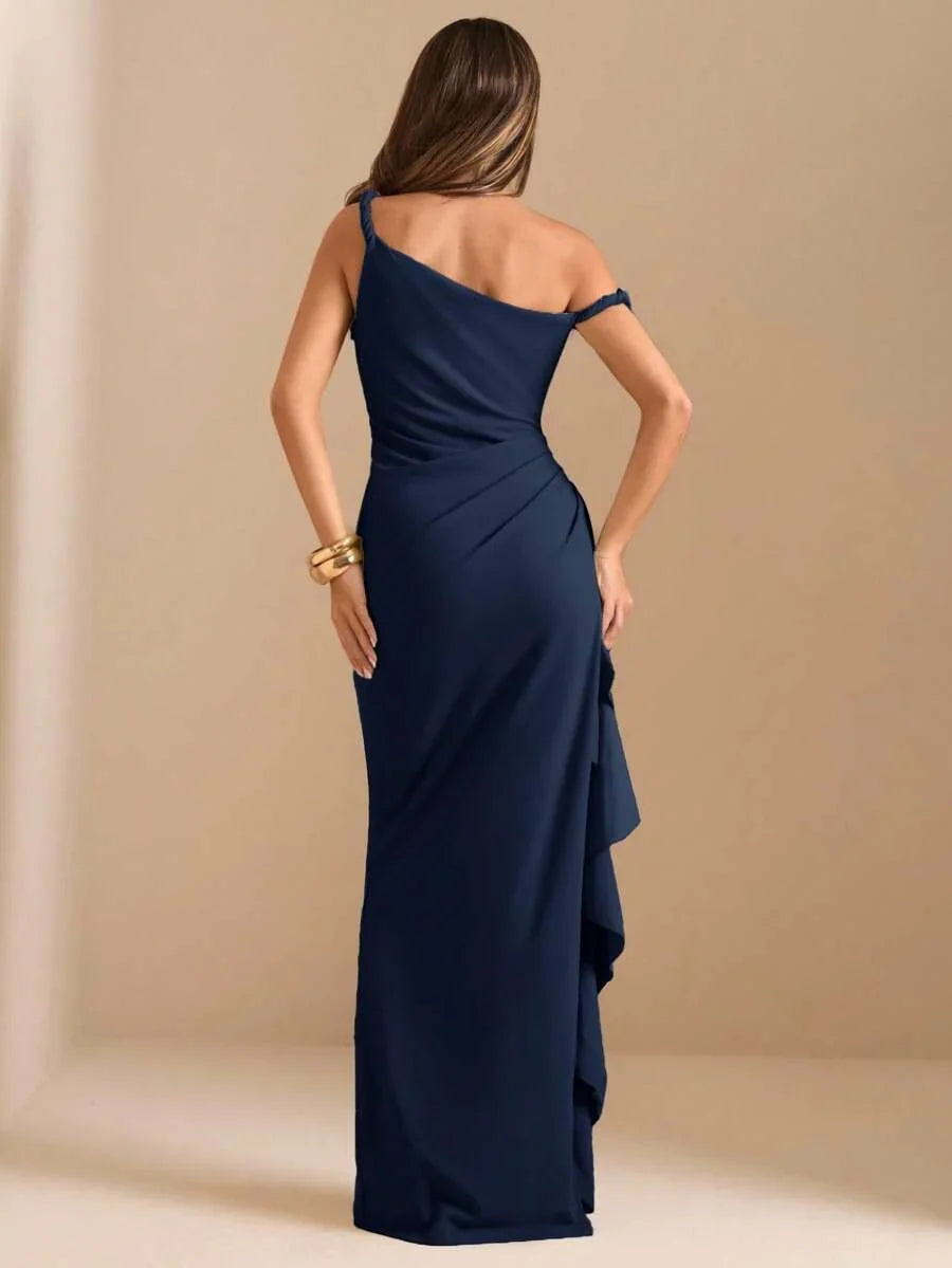 ROUELLE - One Shoulder Ruched Maxi Dress