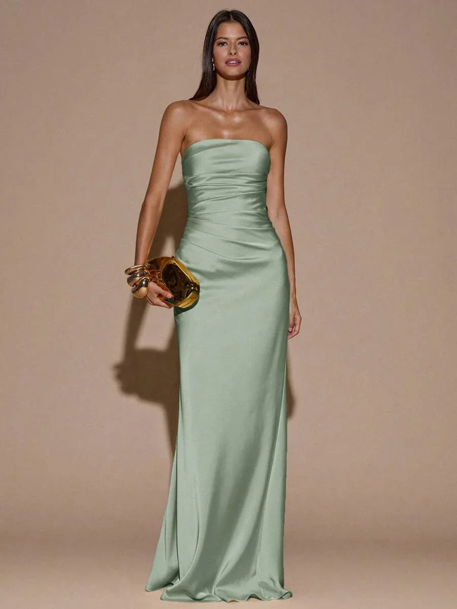 RAVELLE - Backless Mermaid Maxi Dress Mint Green