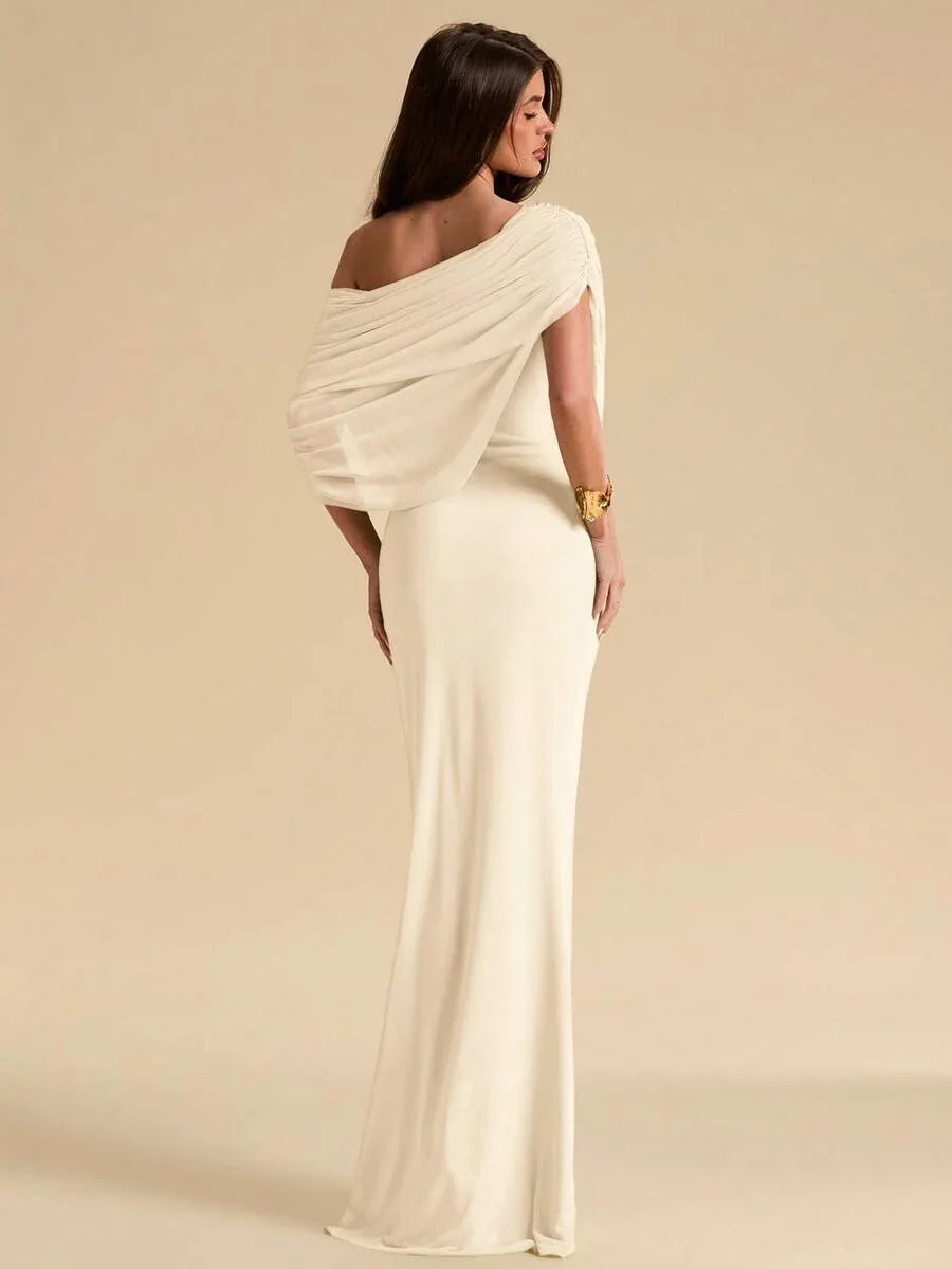 AURÉA - Off Shoulder Ruched Bodycon Maxi Dress