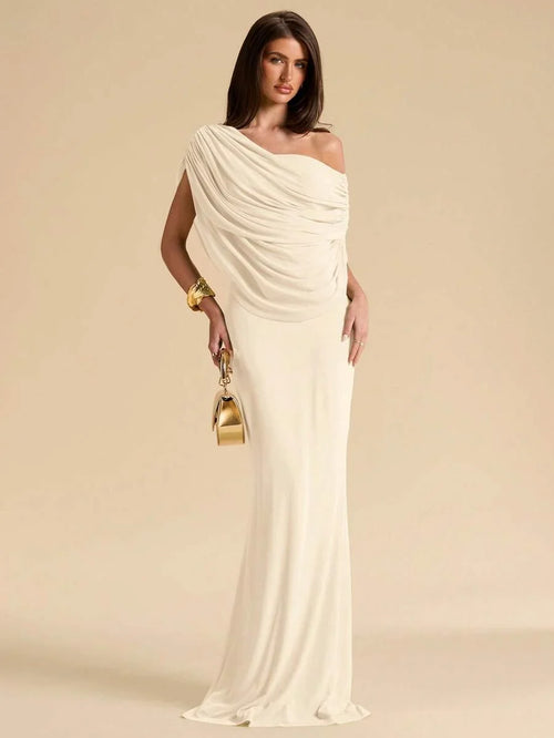 AURÉA - Off Shoulder Ruched Bodycon Maxi Dress