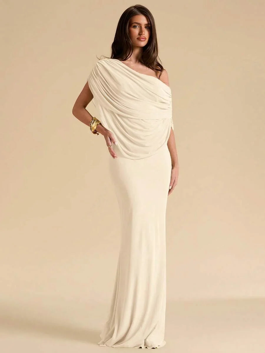 AURÉA - Off Shoulder Ruched Bodycon Maxi Dress