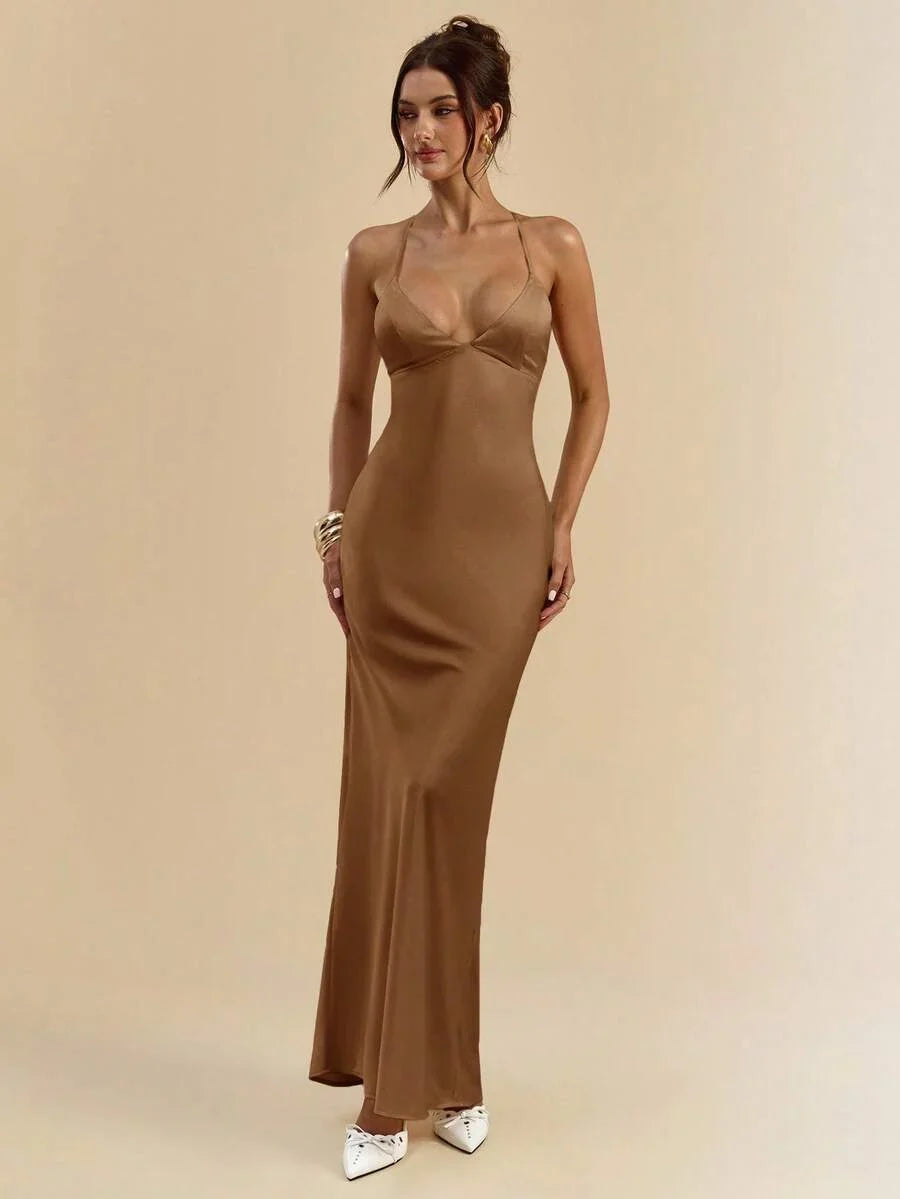 Sélisse – Satin Mermaid Maxi Dress