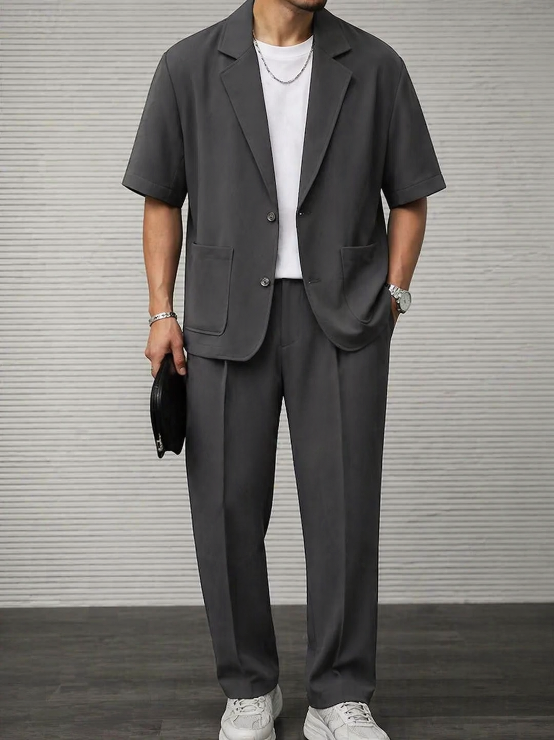 Short Sleeve Blazer Set