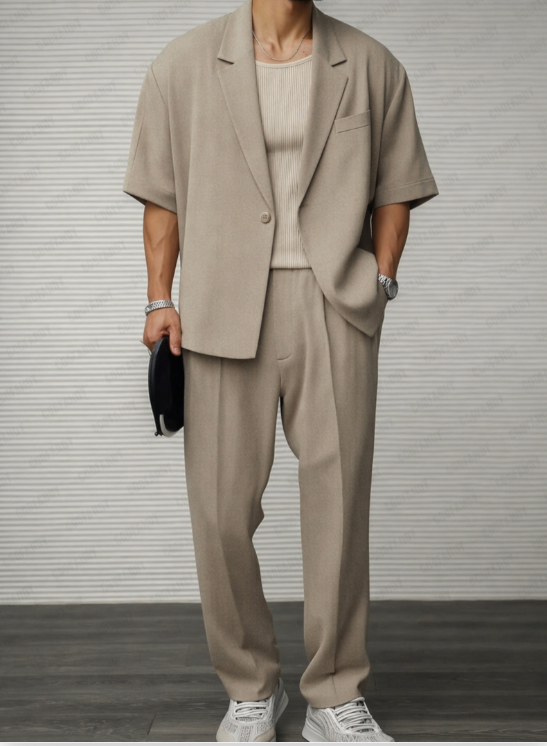 Short Sleeve Blazer Set