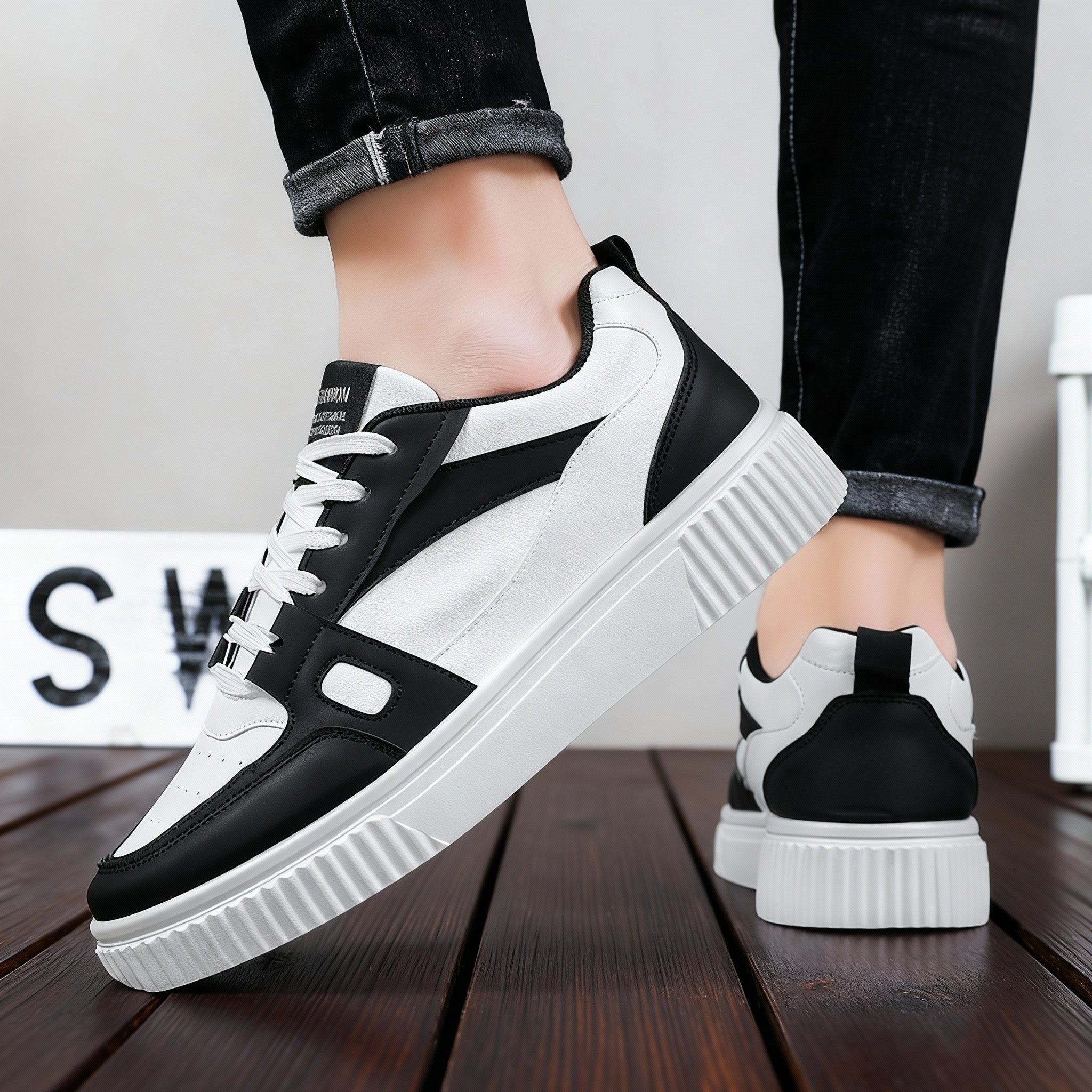 Marston Road Men's Leather Low-Top Sneakers