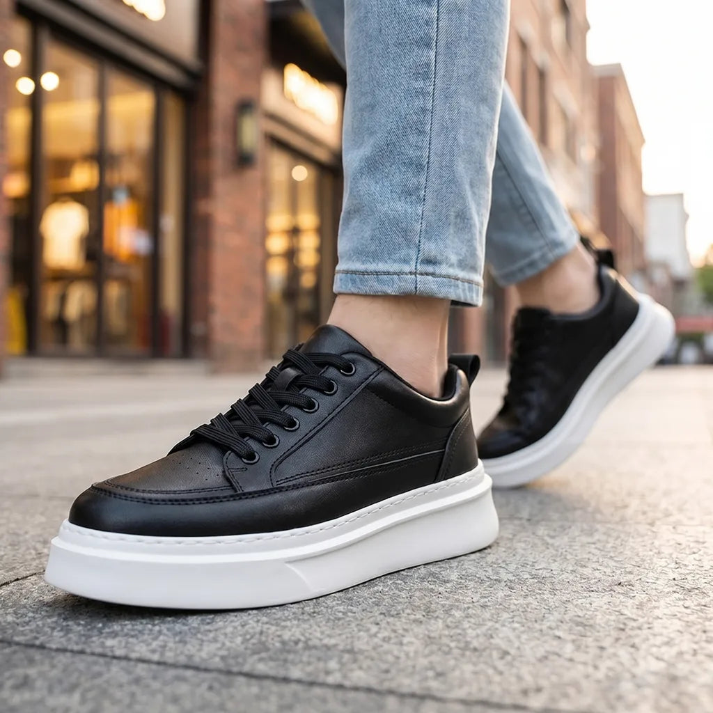 Lewis Men's Split Leather Low-Top Sneakers
