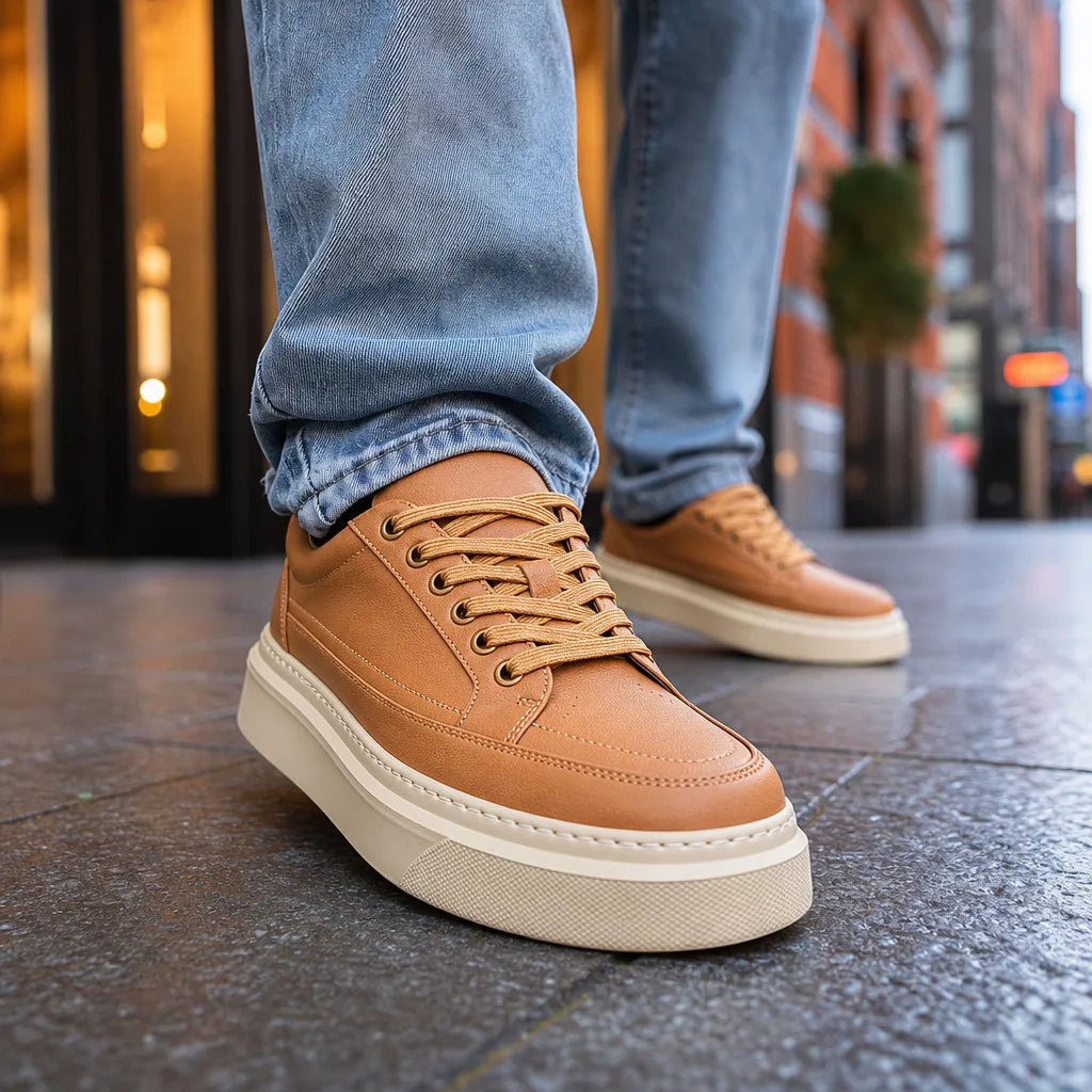 Lewis Men's Split Leather Low-Top Sneakers